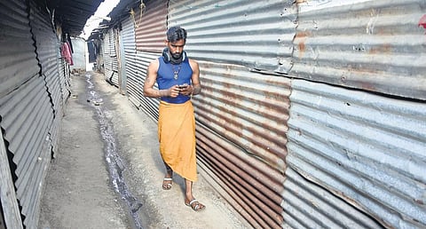 A workers’ camp at  Kilkattalai wears a deserted look as migrants have gone to their native to celebrate Holi | Ashwin Prasath