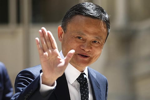 Founder of Alibaba group Jack Ma arrives for the Tech for Good summit in Paris on May 15, 2019. (File Photo | AP)