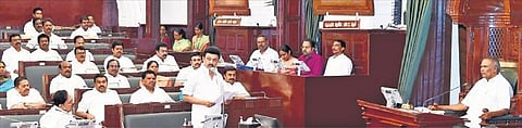 The assembly session in progress on Friday | Express