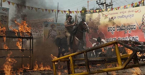 A screengrab from the official trailer of Gurudev Hoysala. (Credits | Youtube)
