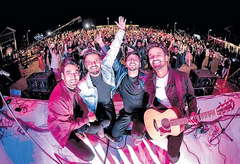 Members (L-R) Manav, Sahil, Mohit, and Sagar of Twin Strings