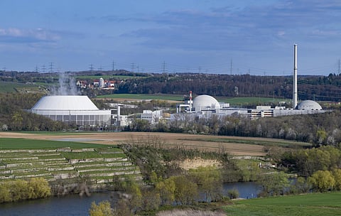 The nuclear power plant in Neckarwestheim, southern Germany, is seen on April 9, 2023. (Photo | AFP)