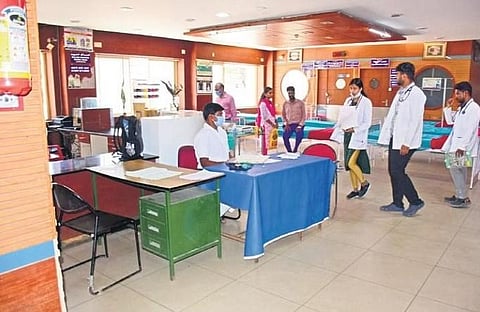 ​  Preparations at a hospital in Mysuru for the mock drill |  Udayashankar S  ​