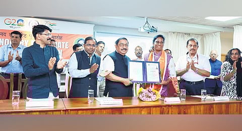 Vice-Chancellor H Venkateshwarlu awards honorary doctorate to P T Usha at a function held on CUK campus on Monday