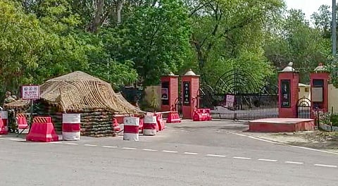Bathinda military station in Punjab where a firing incident took place, Wednesday morning, April 12, 2023. (Photo | PTI)