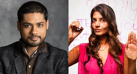 Outcome Health co-founder and former CEO Rishi Shah & co-founder and former president Shradha Agarwal. (Photos | LinkedIn)