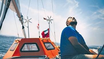 Abhilash during his Navy Aviator days