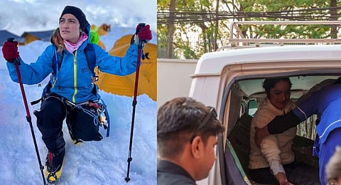 Indian woman mountaineer Baljeet Kaur was found alive on Tuesday, April 18, 2023, a day after she went missing near Camp IV of Mt Annapurna in Nepal. (Photos | PTI)