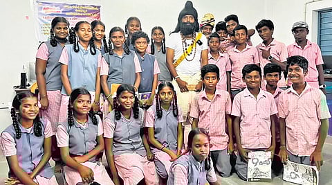 For students, Duraipandian is Tiruvalluvar, Barathiyar, King Kusela Pandian and Rajaraja Cholan, among others. (Photo  | Express)