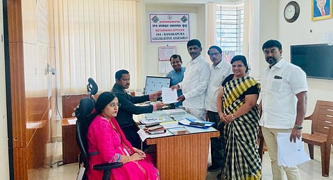 D K Shivakumar's brother files nomination from Kanakapura.(Photo | INC Karnataka Twitter)