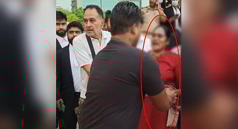 Police immediately took her to a hospitaL.(Photo | Screengrab)