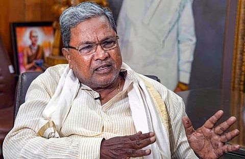 Senior Congress leader Siddaramaiah speaks during an interview in Bengaluru, April 21, 2023.