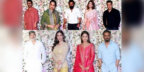 Celebrities at Aayush Sharma - Arpita Khan Eid party (Photo | IANS)