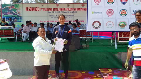 Indu Priya Banoth, on winning the 8th TS junior athletics championship  in under-20 category.