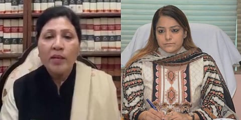 A collage of AAP's Shelly Oberoi (R) and BJP's Shikha Rai. (Photo | Express)