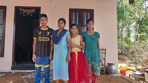 Shukla Rani with her children.