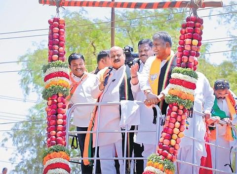 Chief Minister Basavaraj Bommai campaigns for party candidates in Dharwad | Express