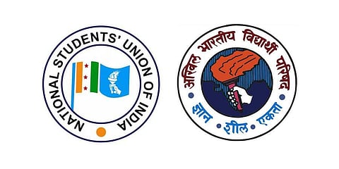 The logos of NSUI (L) and ABVP (R), used for representative purposes only.