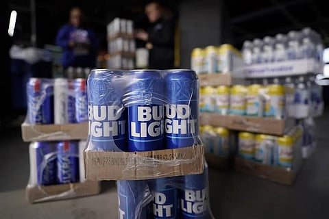 Cans of Bud Light beer are seen before a baseball game between the Philadelphia Phillies and the Seattle Mariners, Tuesday, April 25, 2023, in Philadelphia. (Photo | AP)