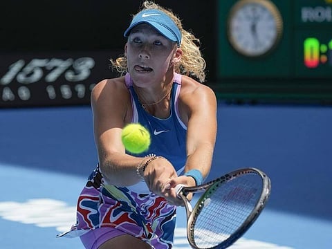 Mirra Andreeva, Russia's 15-year-old tennis sensation, has earned another win at the Madrid Open. (Photo | AP)