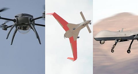 Niche equipments -Tactical, mini,micro, and logistics drones, UAVs, drone swarms, loiter weapon systems, electronic  warfare, and anti-drone apparatus