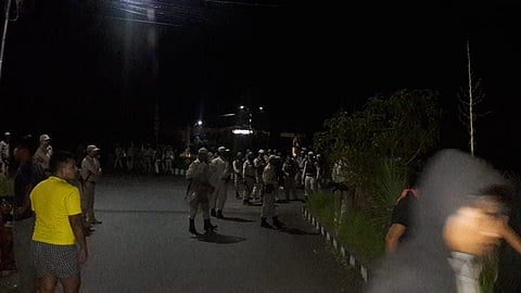 Manipur violence: Mob sets fire to forest office building; police fire tear gas shell