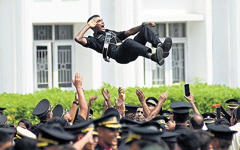 Passout officers celebrates at Officers Training Academy