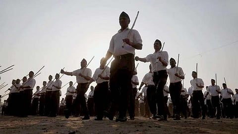Image of the Rashtriya Swayamsewak Sangh (RSS) cadre used for representational purpose only. (File Photo | PTI)