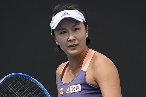 China's Peng Shuai reacts during her first round singles match against Japan's Nao Hibino at the Australian Open tennis championship in Melbourne. (Photo | AP)