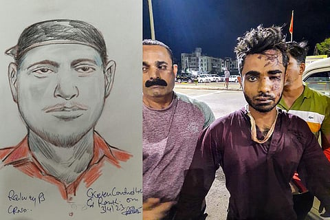 The suspect in the train arson case, Shahrukh Saifi.