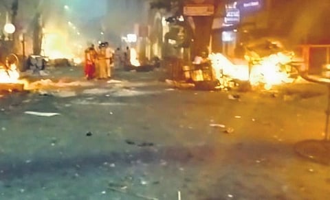 Several vehicles were torched during Howrah clash on March 31 | express