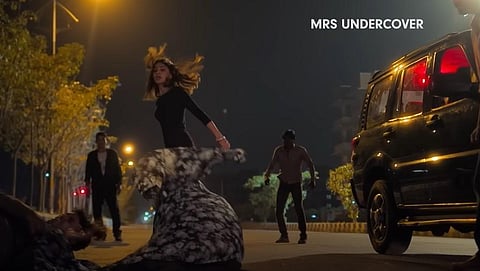 A still from the trailer of the film 'Mrs Undercover'