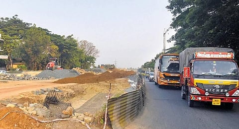 The construction work of Chalakudy bridge on NH-44 has reached the final phase. (Photo | A Sanesh, EPS)