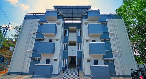 Housing complexes built under Life Mission project (Photo | Twitter/ @pinarayi vijayan)
