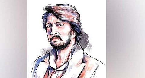 Actor ‘Kichcha’ Sudeep. (Express Illustrations, sourav roy)
