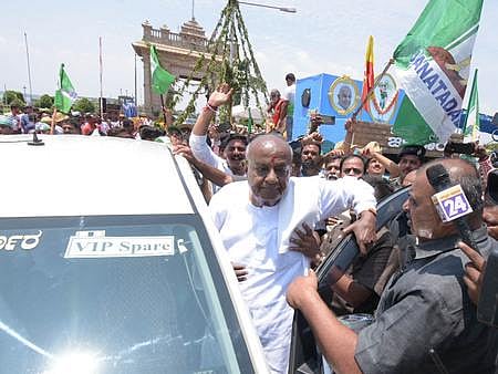 JD(S) Supremo and former Prime Minister H.D. Deve Gowda (Photo | EPS)