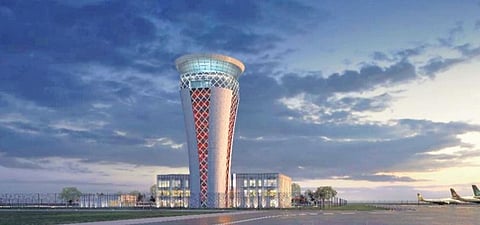 A blueprint of ATC tower of Bhogapuram airport I Express