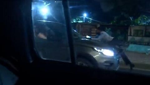 A screengrab of the incident.