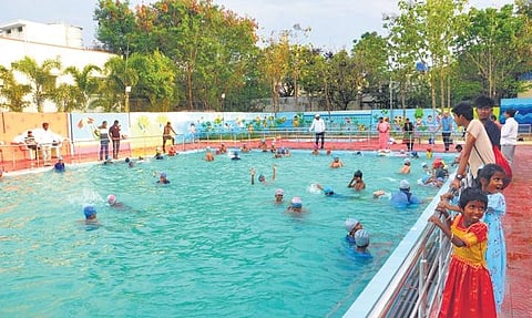 The swimming pool in Nalgonda, which is being run by the District Sports Authority
