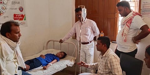 After being informed about the incident Block Development Officer Pradeep Kumar Das reached the wellness center. (Photo | Special Arrangement)