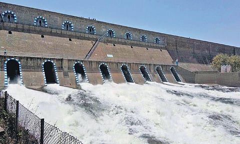 Mettur dam in Salem, Tamil Nadu. 