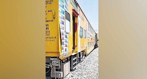 Passengers of Bengaluru-bound Double-Decker Express from Chennai had a providential escape when the train derailed. (File Photo)
