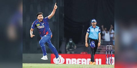 Mohsin Khan held his nerve in the final over to secure a 5-run win for LSG | sportzpics