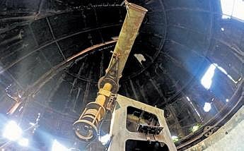 Hyderabad’s Heritage enthusiasts  visit over  a century old Nizamia observatory at Begumpet on Tuesday. They appealed to authorities to renovated it.