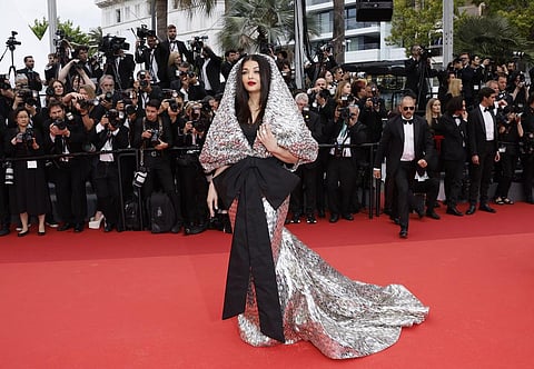 Aishwarya Rai Bachchan at the premiere of the film 'Indiana Jones and the Dial of Destiny' at the 76th international film festival, Cannes, southern France, Thursday, May 18, 2023. (Photo | AP)
