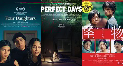 Some of the films competing for the top prize at Cannes.