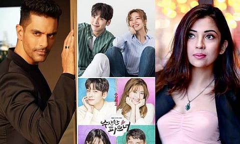 Actor Angad Bedi and Barkha Singh.