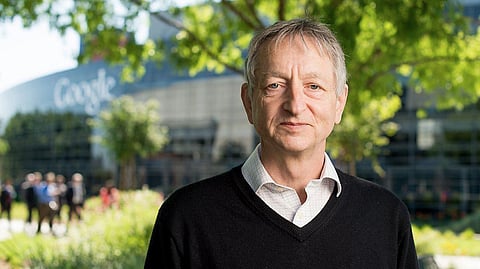 John Hopfield and Geoffrey Hinton, seen in picture, are awarded the 2024 Nobel Prize in Physics, announced at a press conference at the Royal Swedish Academy of Sciences in Stockholm, Sweden Tuesday Oct. 8, 2024.