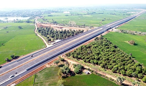 Image of a four lane road used for representational purposes