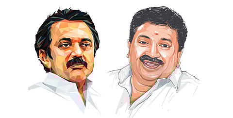An illustration of Tamil Nadu CM MK Stalin (L) and Finance Minister Palanivel Thiaga Rajan used for representative purposes only. (Express Illustrations)